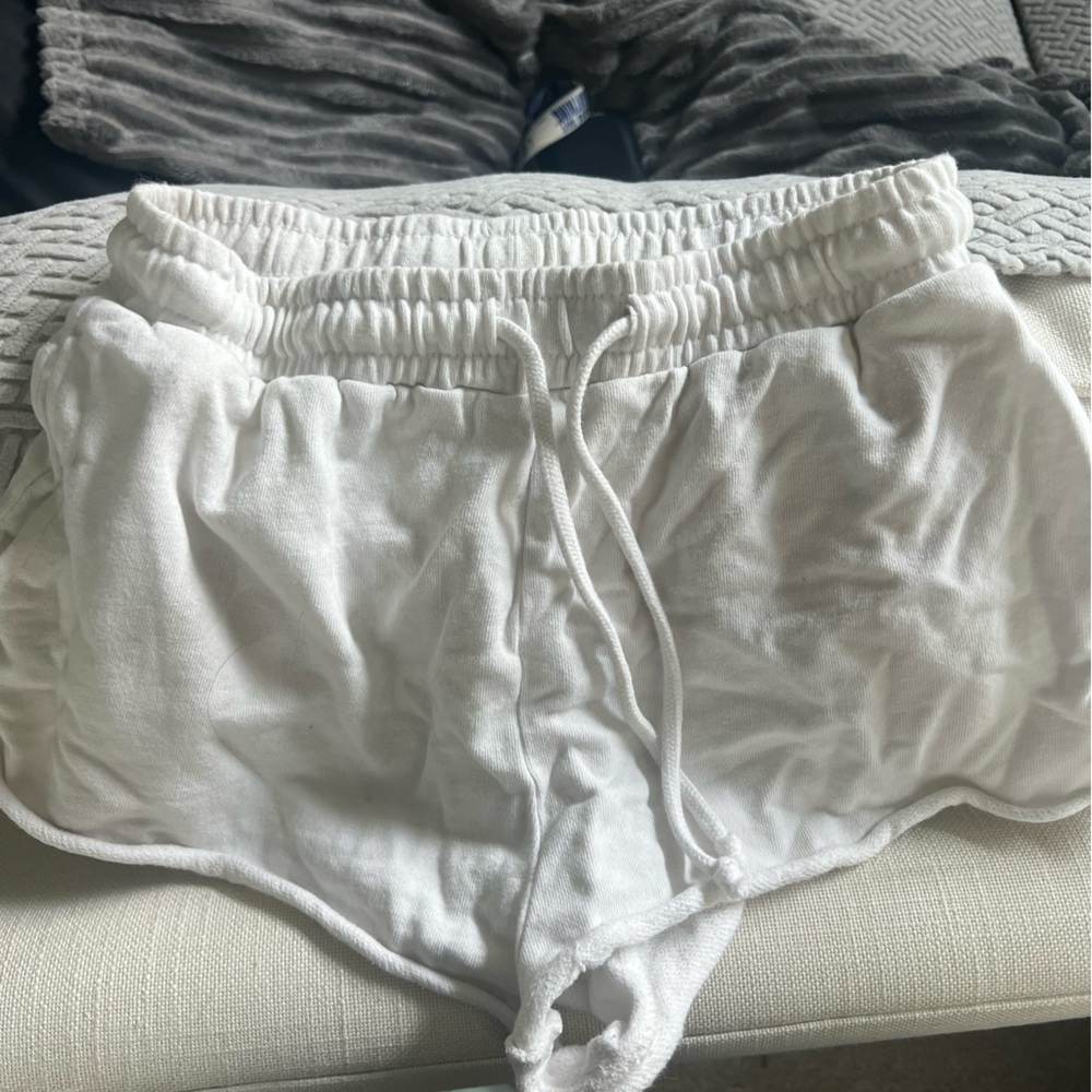 White sweatshorts